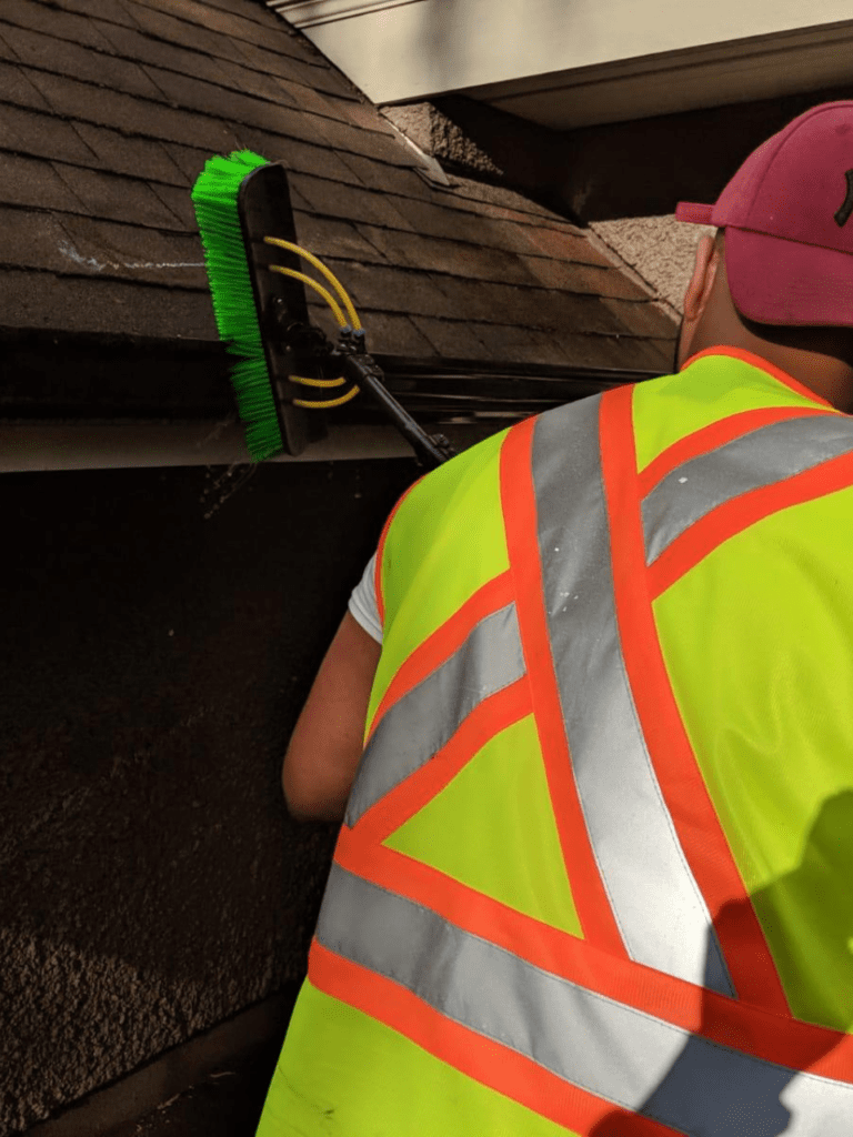 exterior gutter cleaning services in burnaby before and after