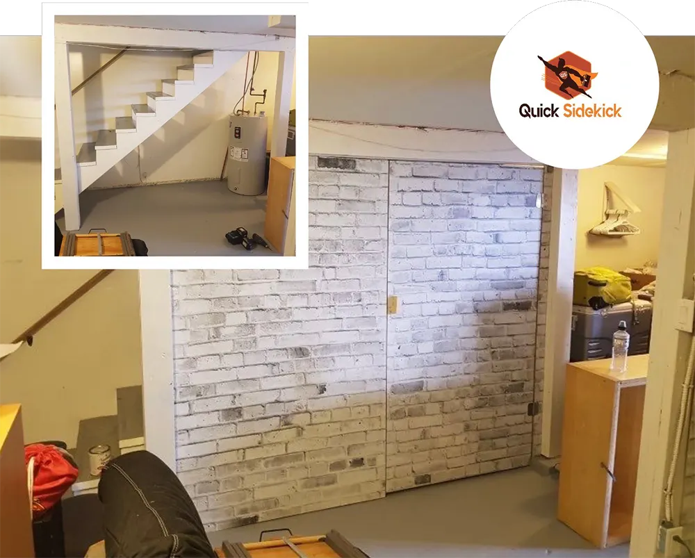 handyman adding wall