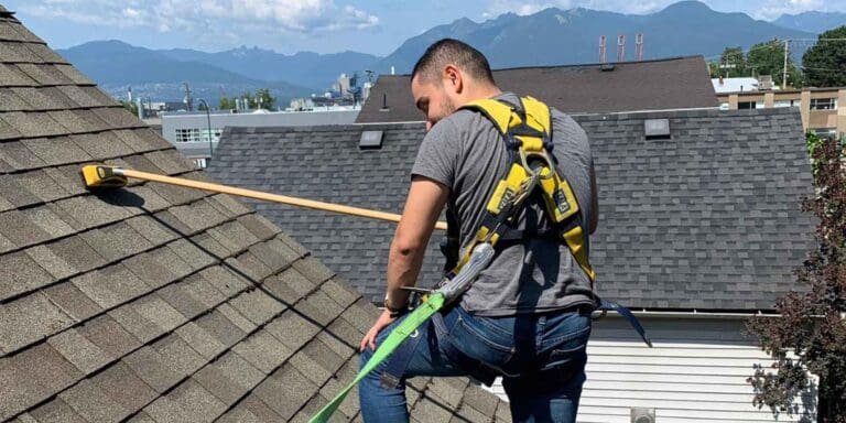 Moss-covered roof before and after moss removal in Vancouver