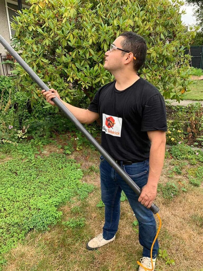 power washing with quick sidekick shirt