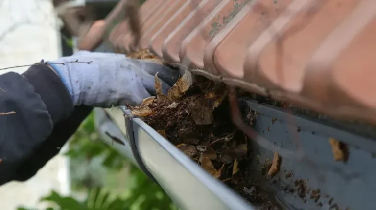 Hand gutter cleaning service in Surrey home