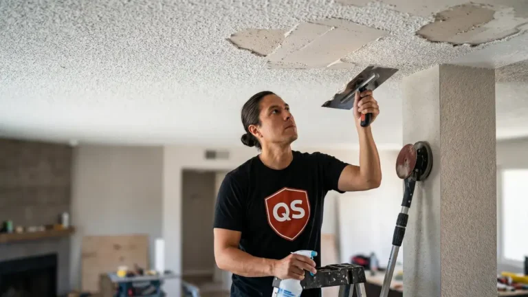 popcorn ceiling drywall repair