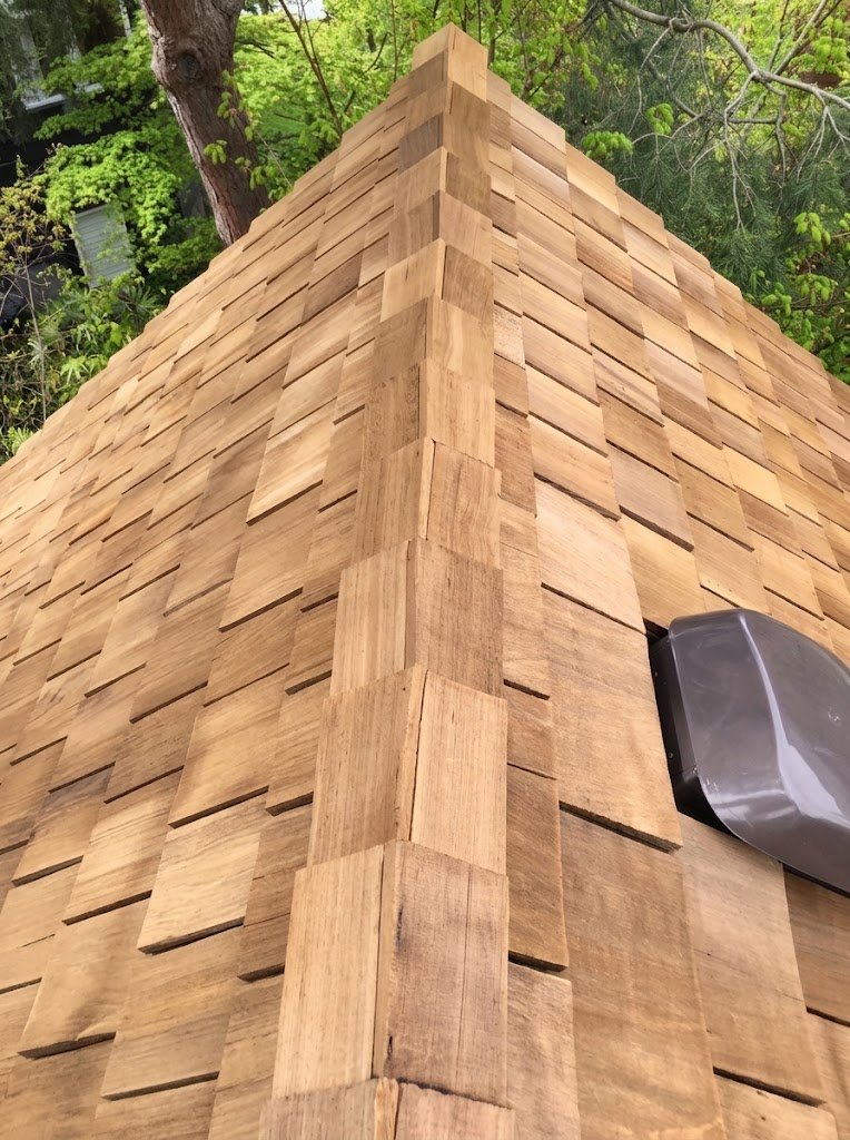 Cedar roof after professional cleaning