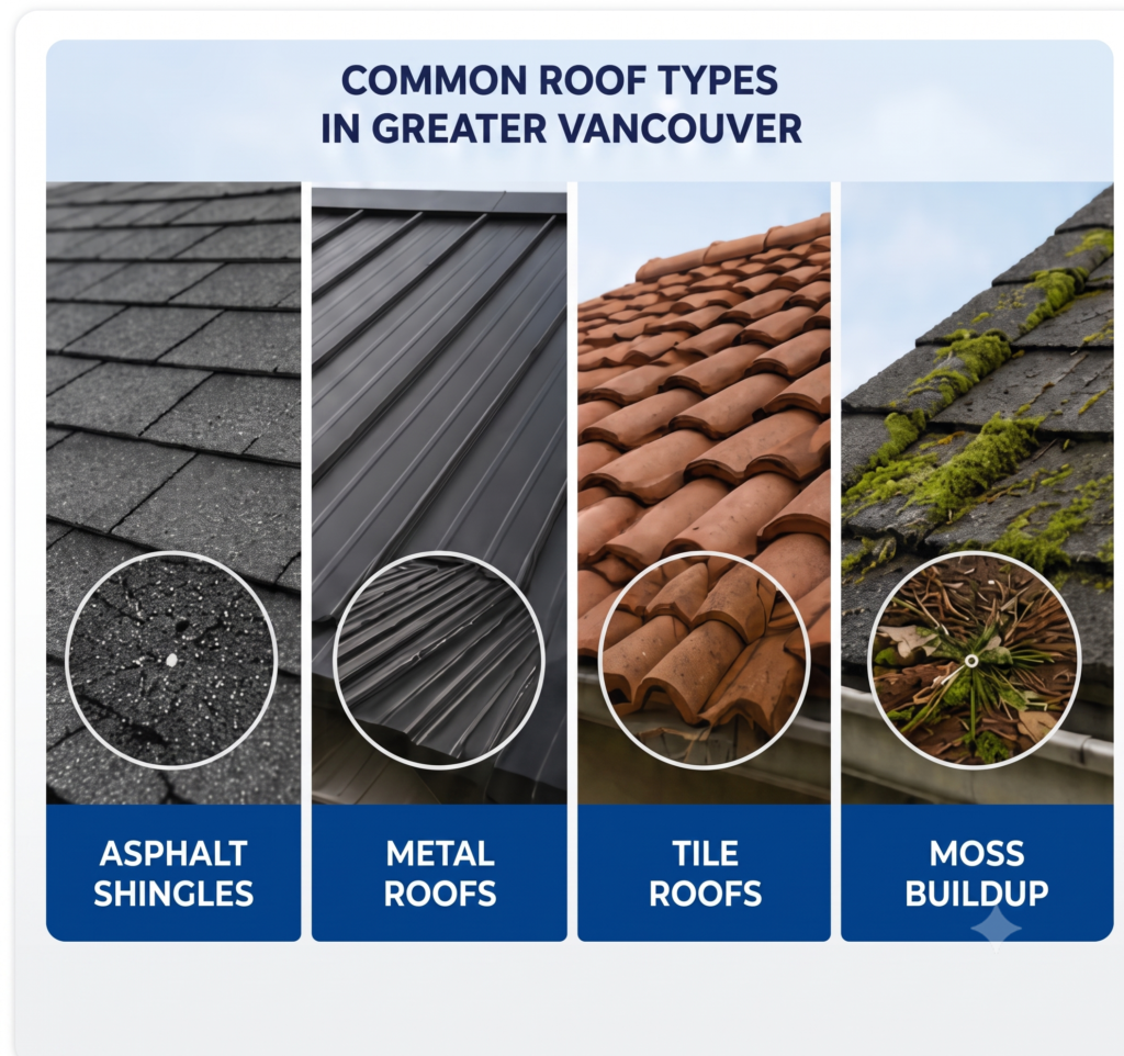 different kind of roofs