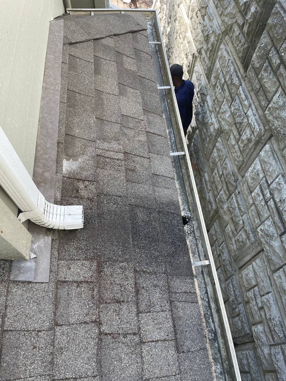 Interior gutter after professional cleaning