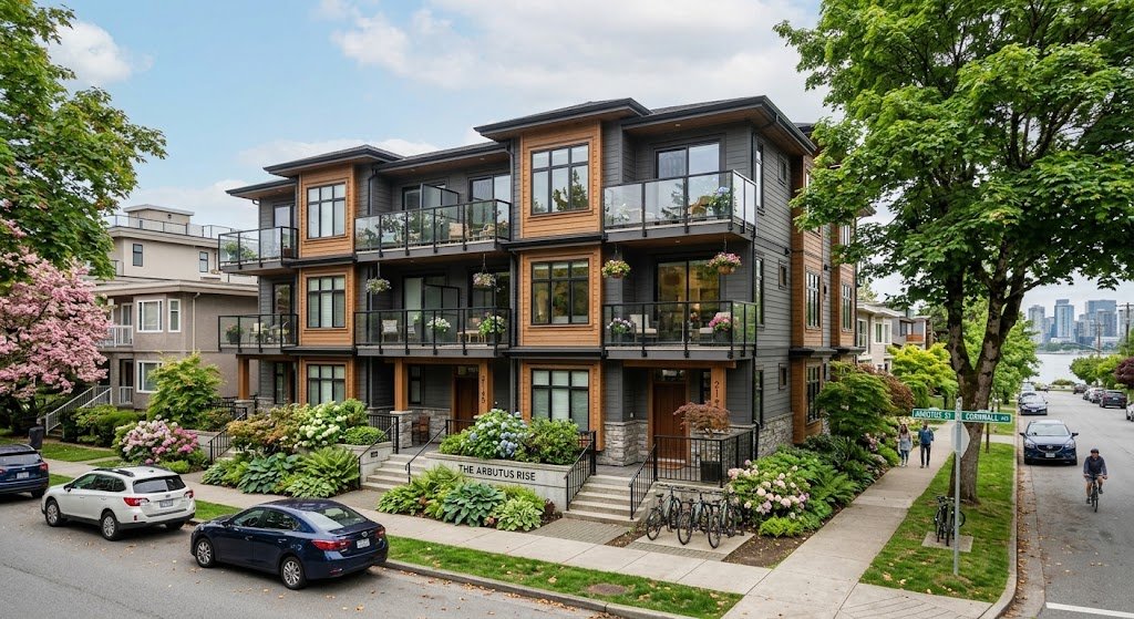 Apartment building gutter cleaning in Vancouver