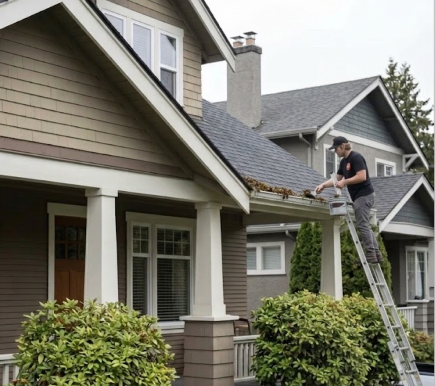 Quick Sidekick technician completing exterior cleaning work