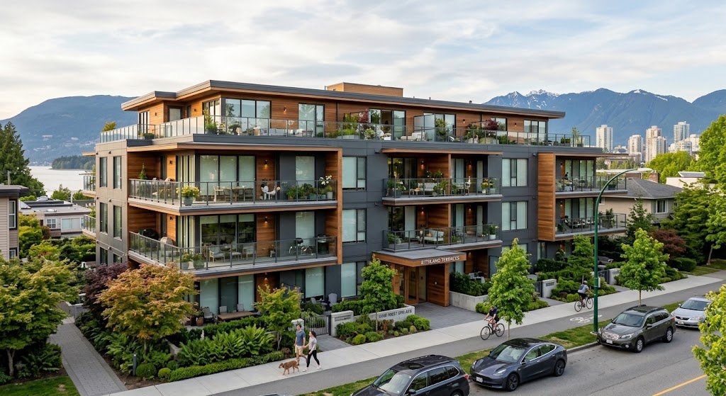 Low-rise residential building roof cleaning in Vancouver