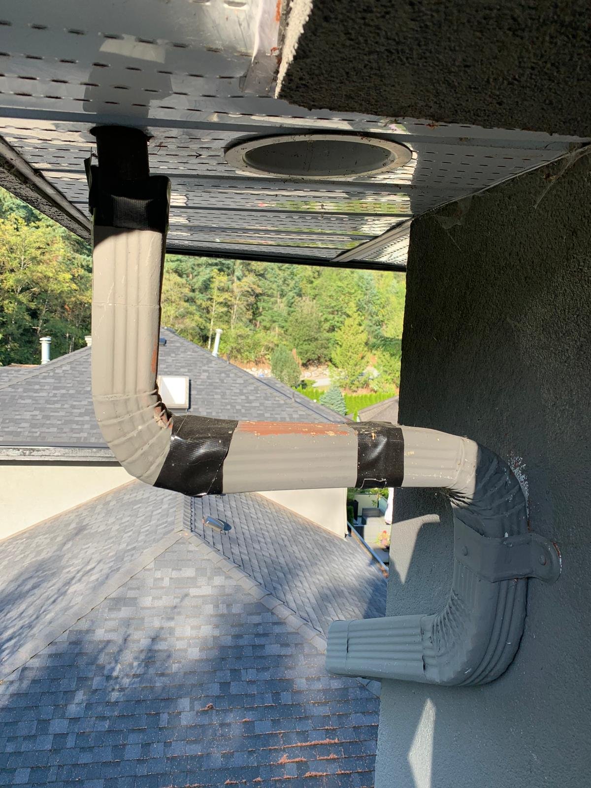 Hidden gutter before repair in Vancouver