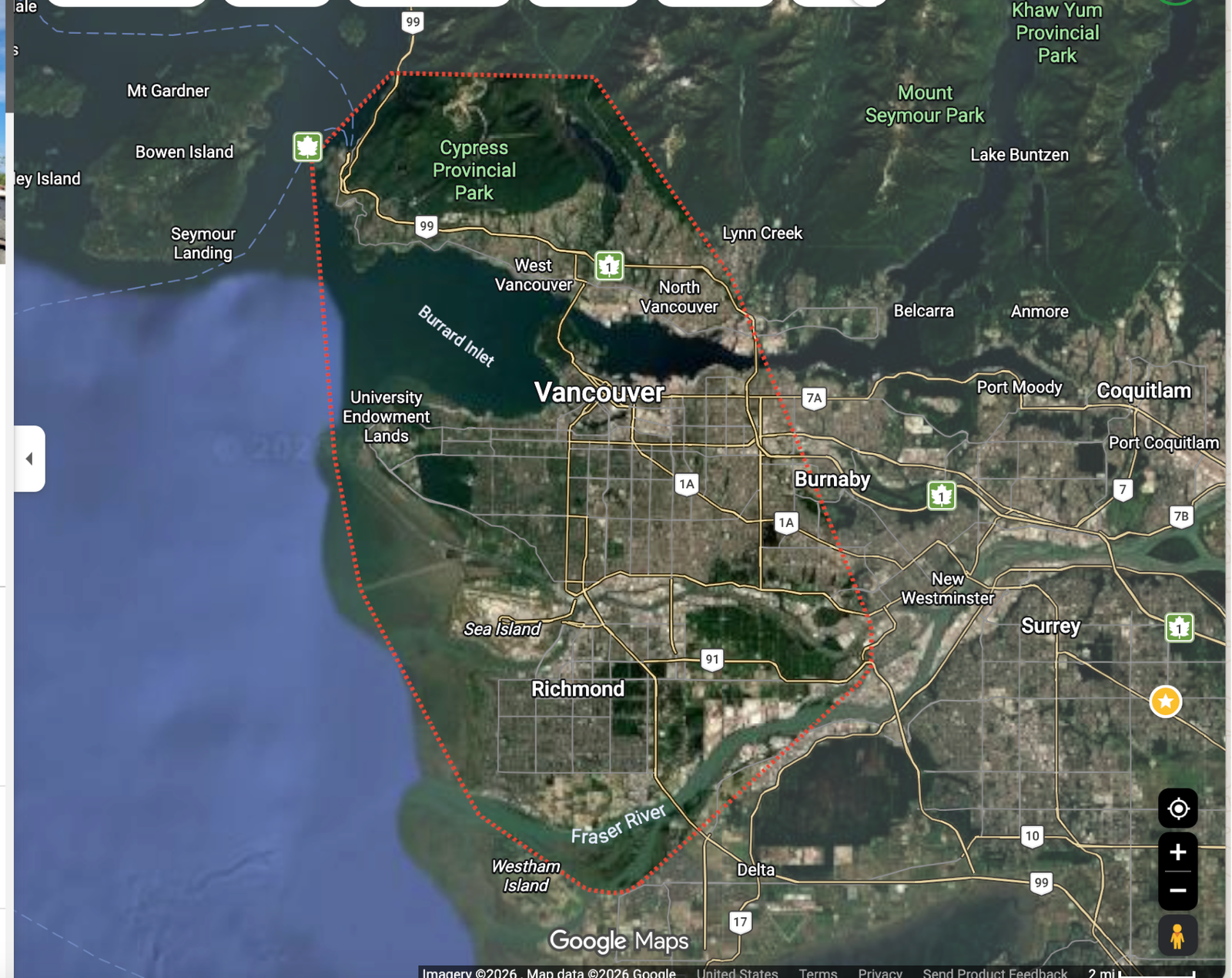 Quick Sidekick roof cleaning service areas across Vancouver and Greater Vancouver