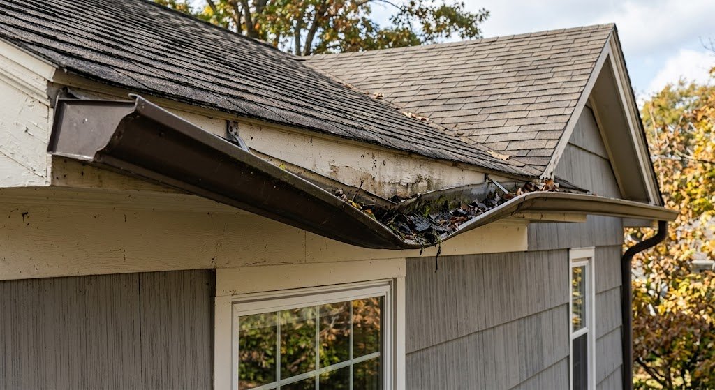 Sagging gutter requiring gutter repair in Vancouver