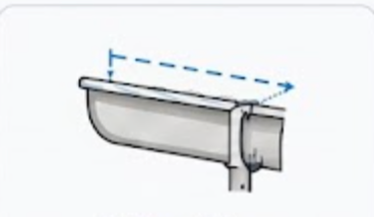 Gutter slope causing standing water and debris buildup