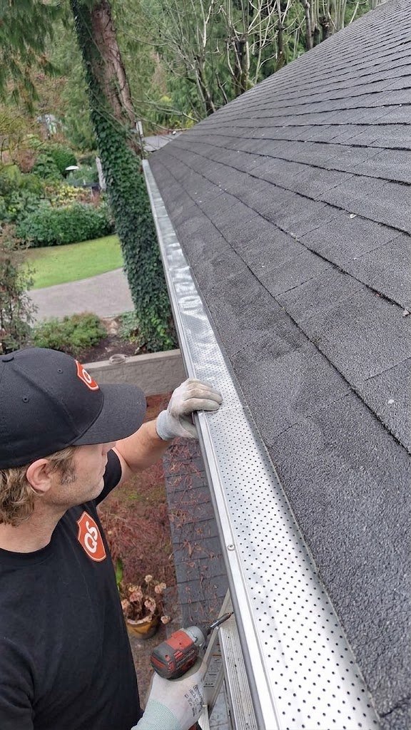 Reinstalling gutter guards after gutter cleaning