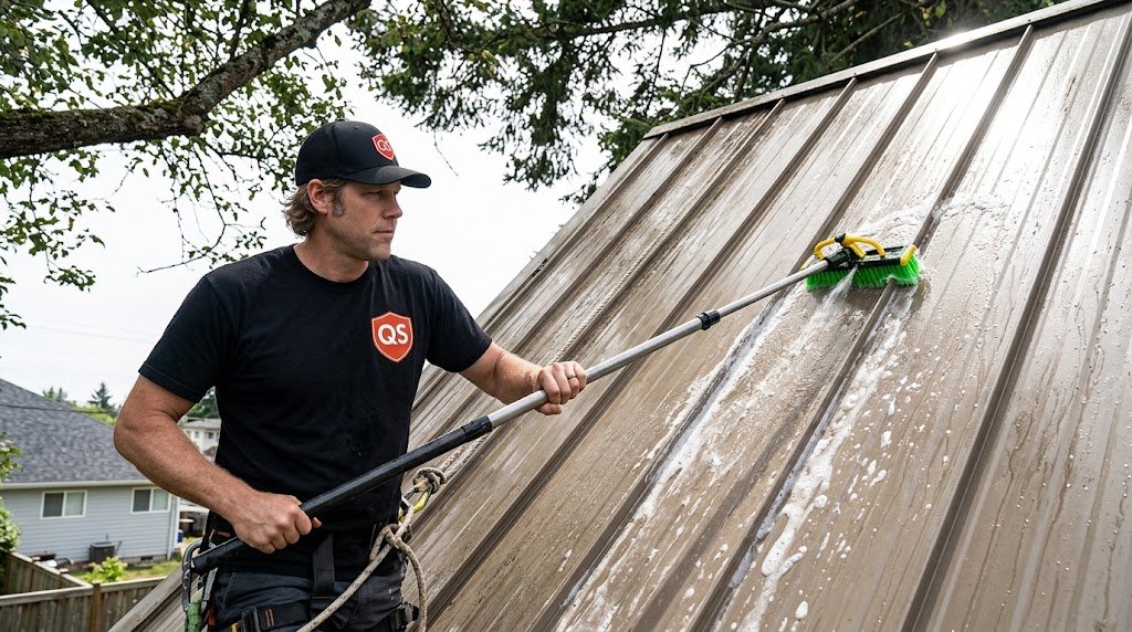 Metal roof cleaning service in Vancouver