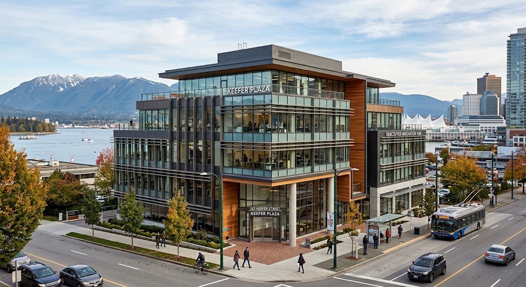 Office building gutter cleaning in Vancouver
