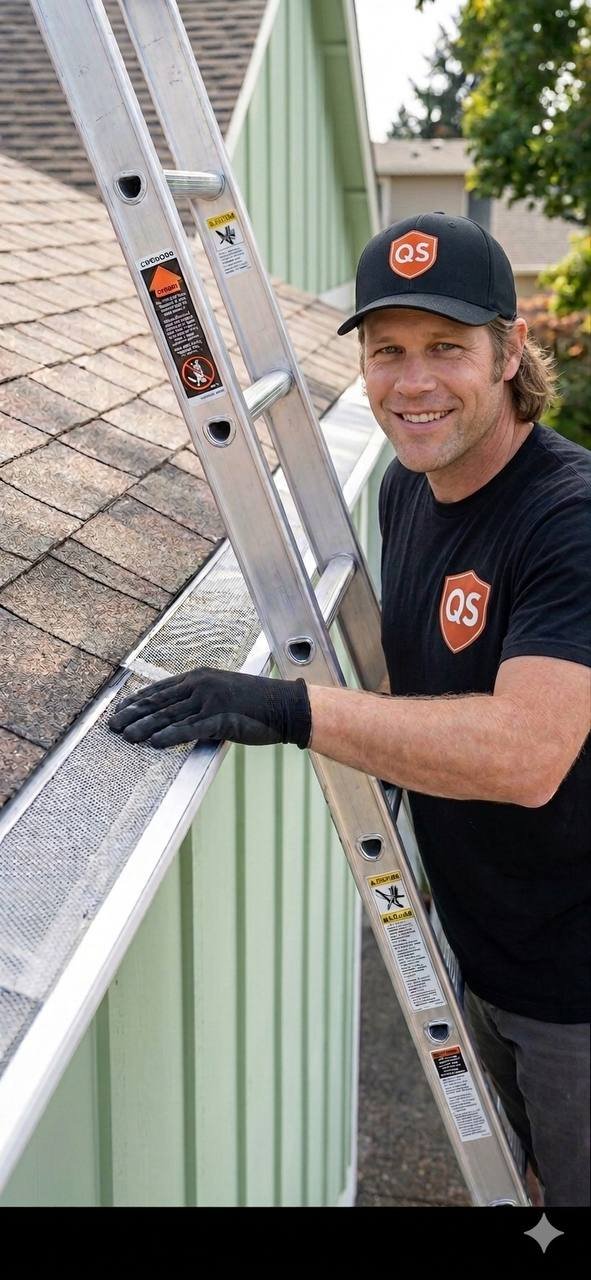 Gutter guard installed on a Vancouver home
