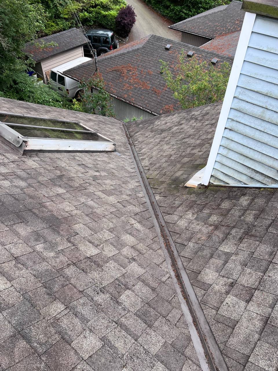 After asphalt shingle roof cleaning in Vancouver