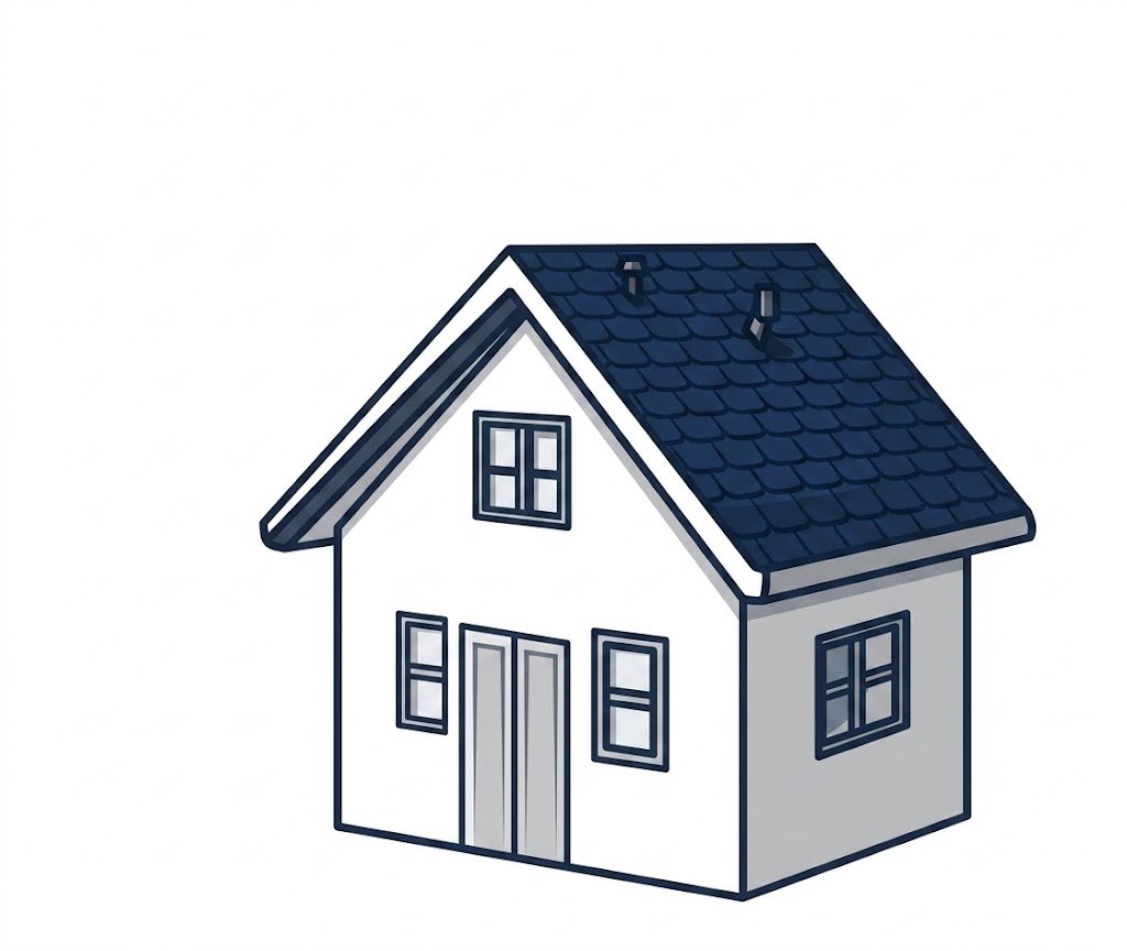 Residential home prepared for gutter cleaning in Vancouver