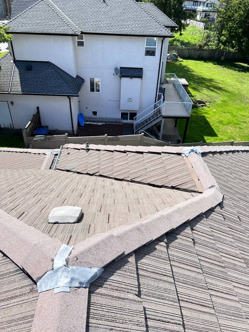 Tile roof after professional cleaning