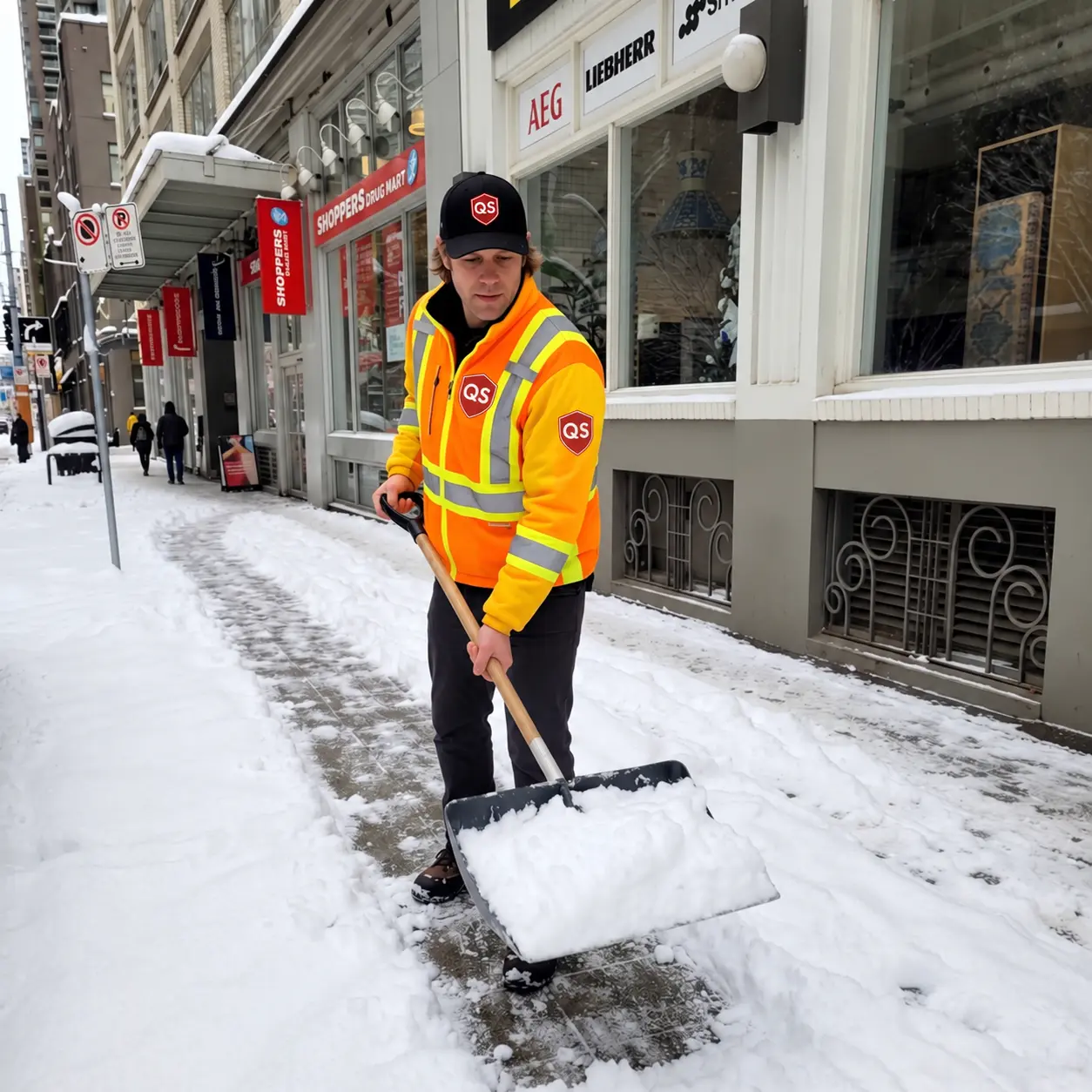 Quick Sidekick providing commercial snow removal for property managers in Vancouver
