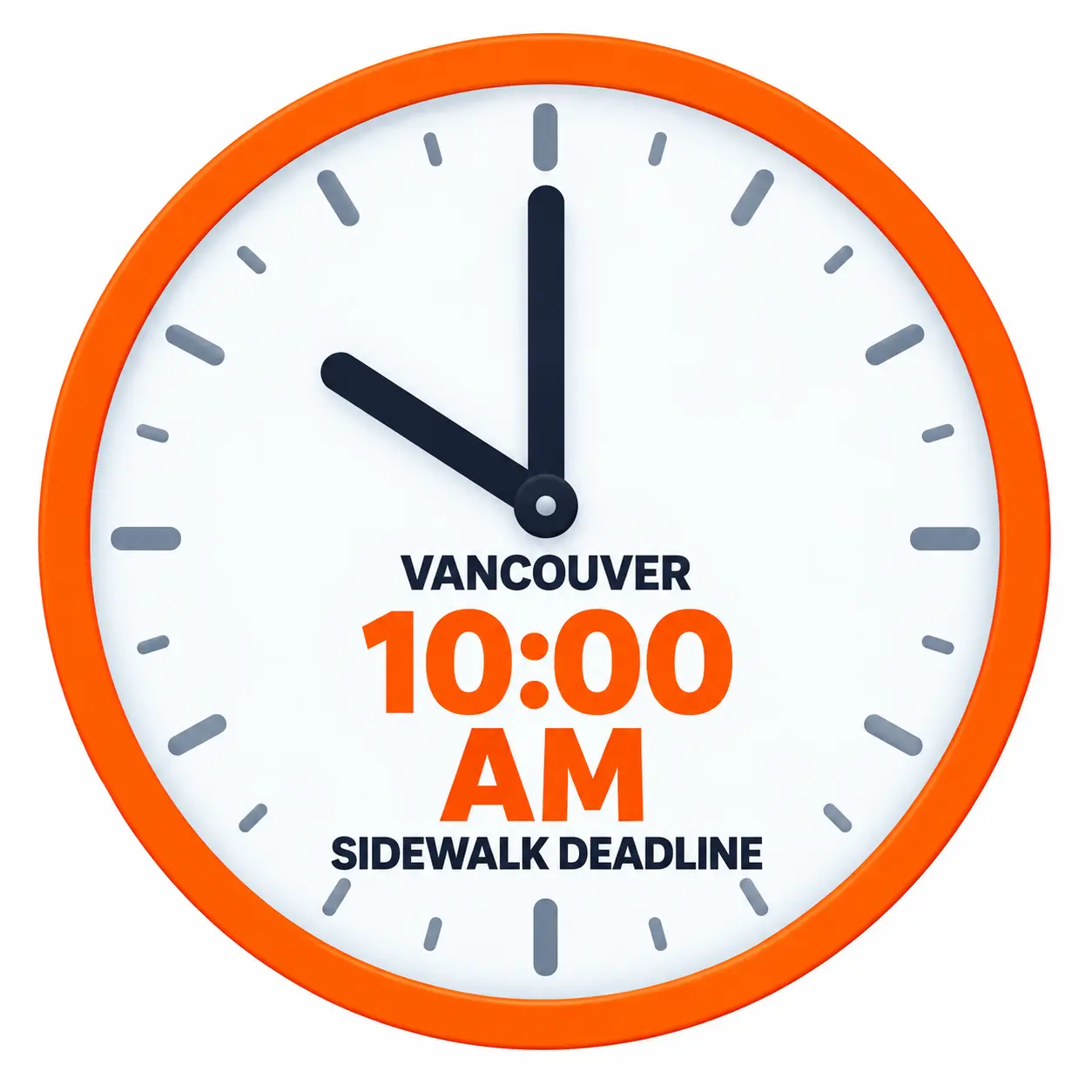Vancouver sidewalk snow clearing deadline of 10:00 AM