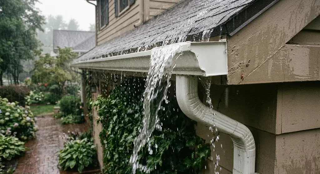 Gutter overflowing even after gutter cleaning