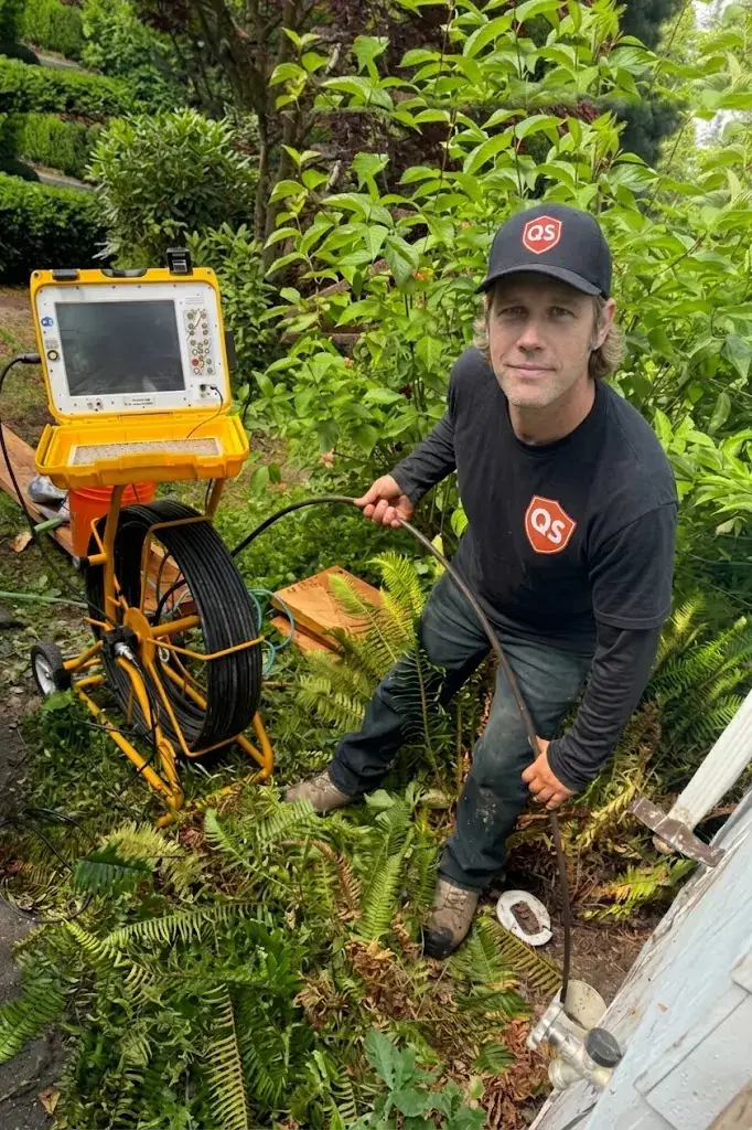 Quick Sidekick technician performing an underground drainage camera inspection in Vancouver