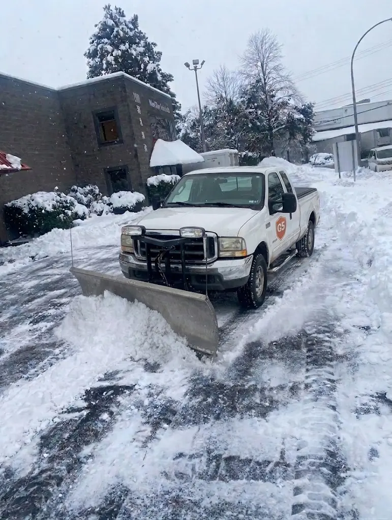 Snow plowing in Vancouver with snow stacking areas planned around a commercial property
