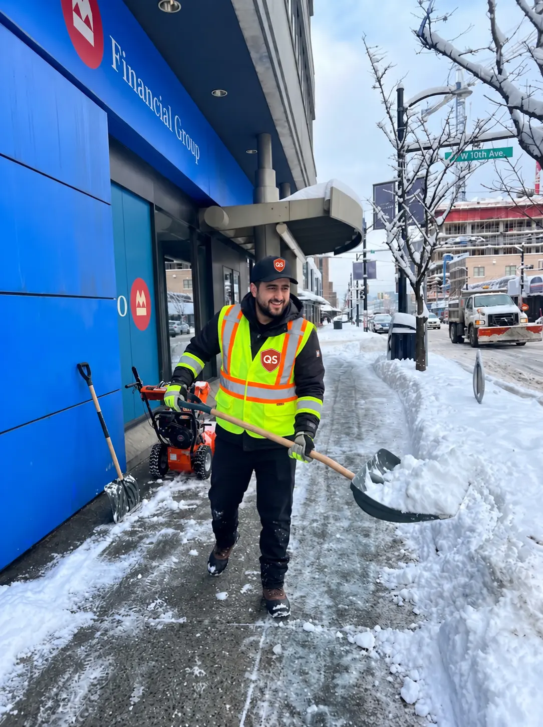 Commercial sidewalk snow removal in Vancouver