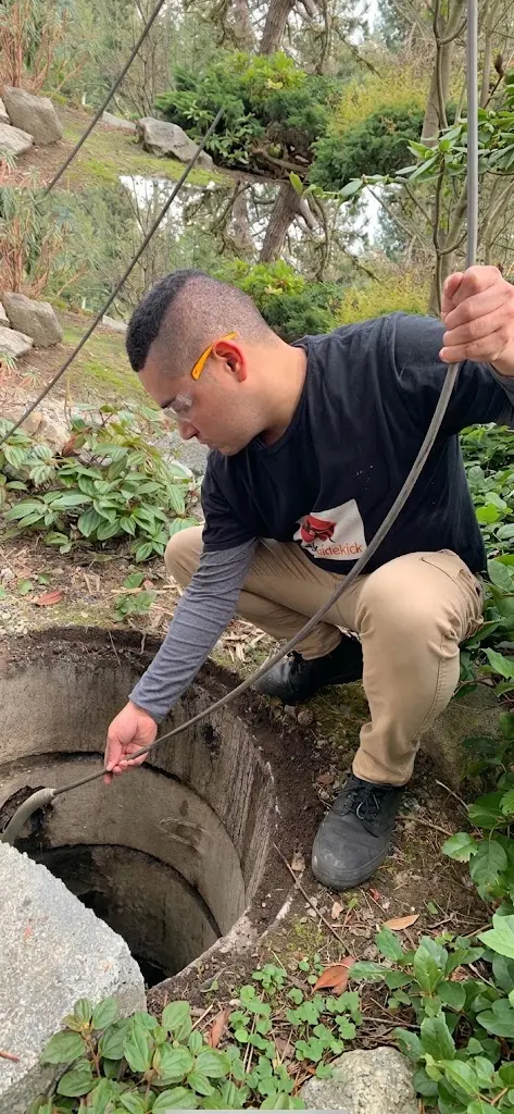 Underground gutter drain cleaning and drainage inspection in Vancouver