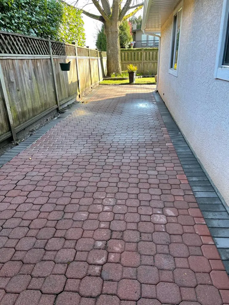 Clean paving stones after professional pressure washing in Vancouver