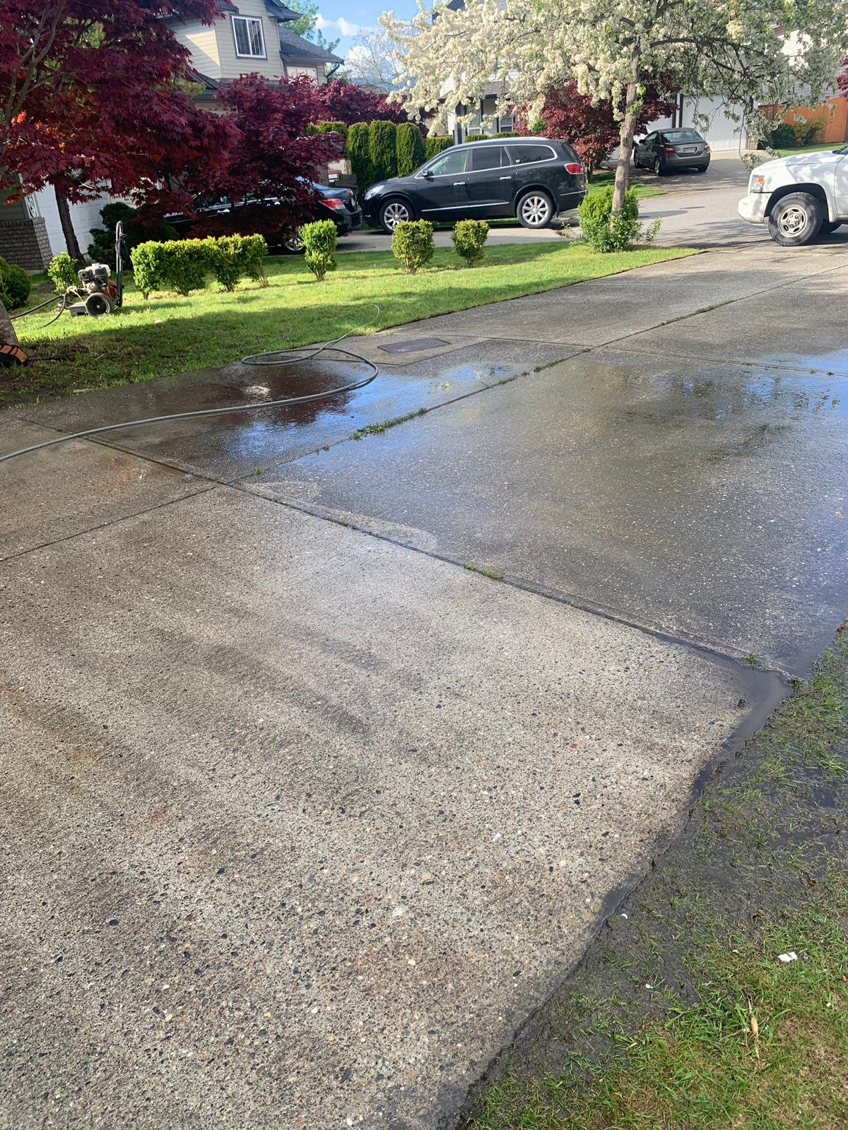 Driveway pressure washing in Vancouver