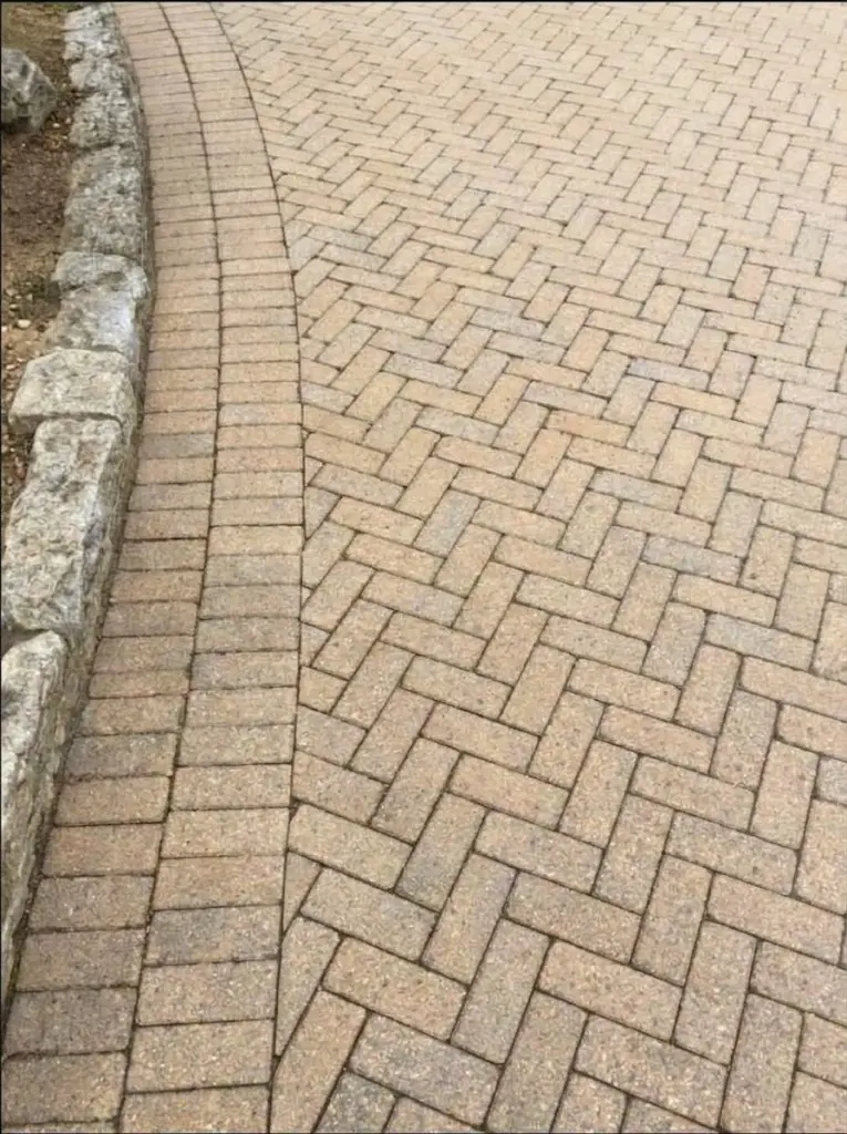 Driveway after professional pressure washing