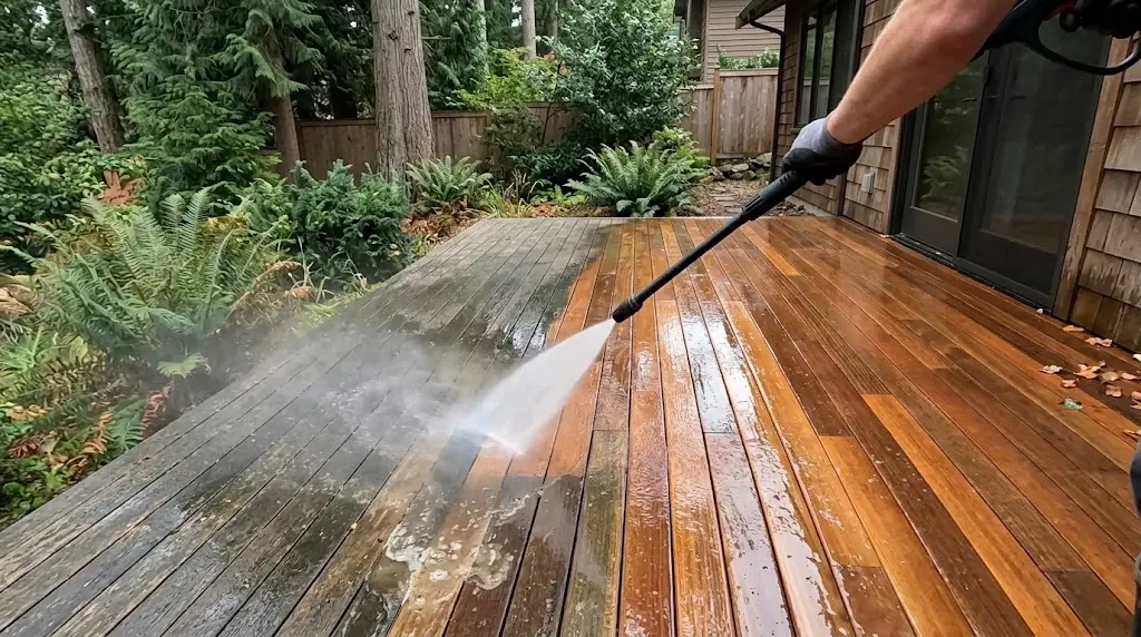 Cedar deck cleaning Vancouver