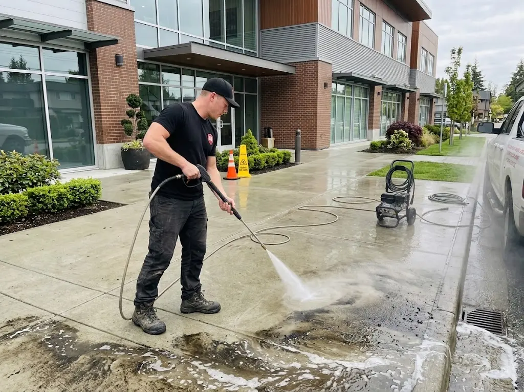 Commercial pressure washing services for Vancouver businesses and strata properties