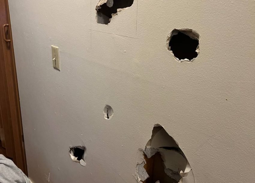 Drywall repair step 1