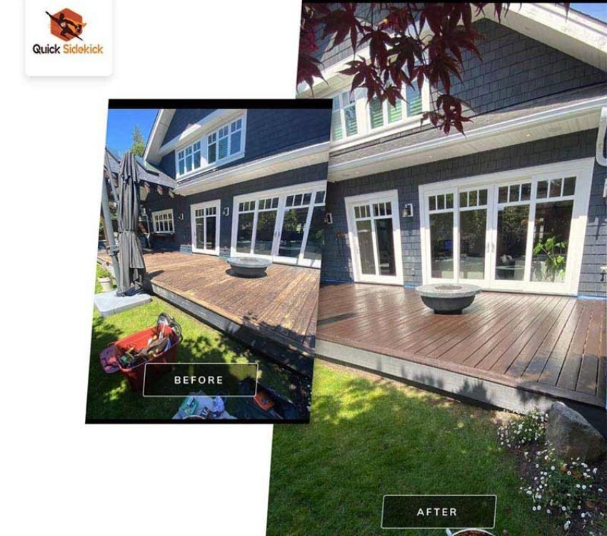 Exterior painting Residential Rejuvenation painting the deck