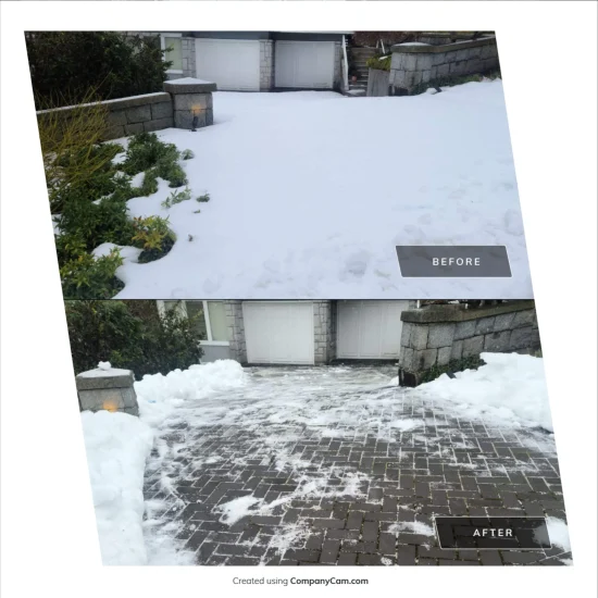Residential Snow Removal Before and After
