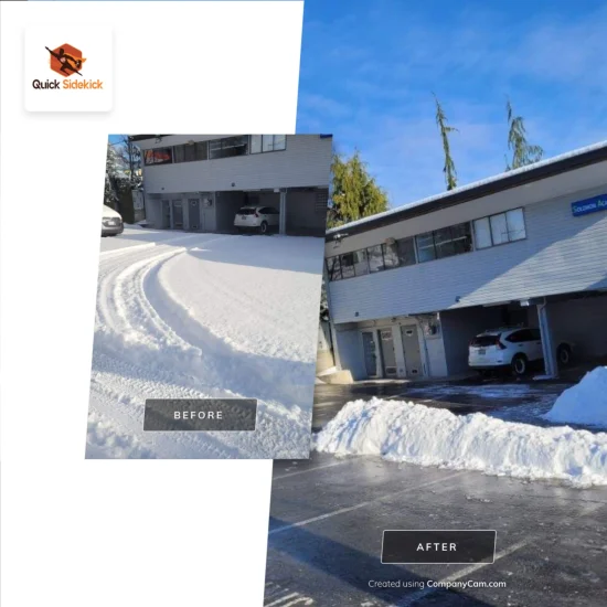 Commercial Snow Removal Before and After