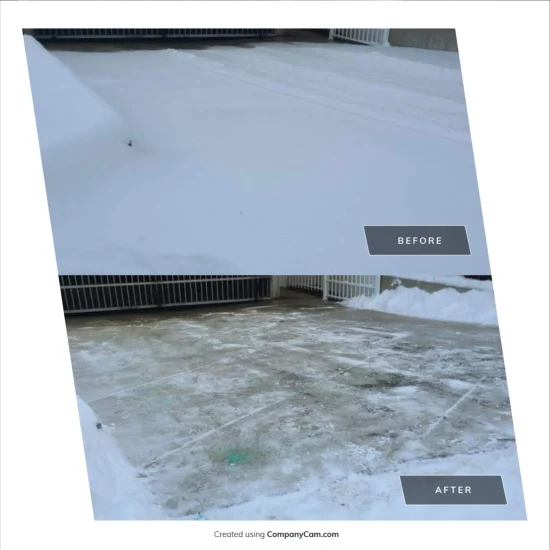 Before and After Commercial Snow removal Vancouver