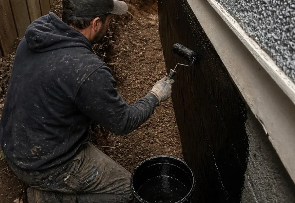 waterproofing burnaby handyman working